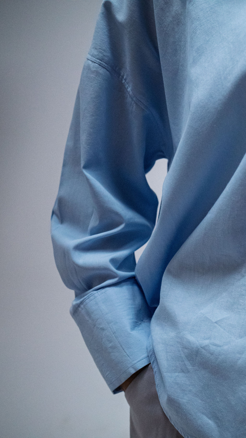 The Poplin Plain Shirt - Baby Blue