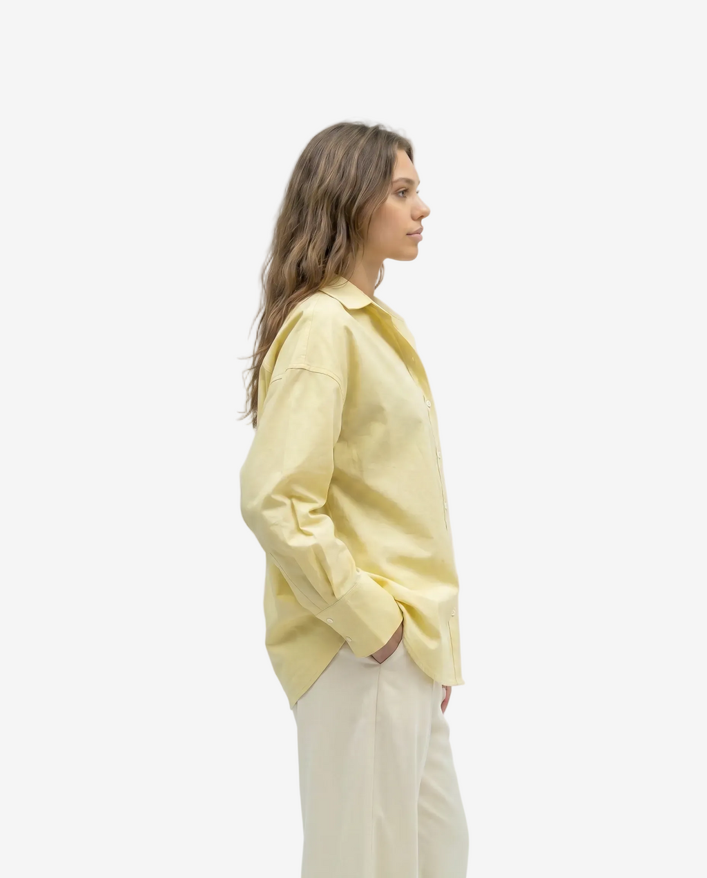 The Pale Butter Yellow Plain Shirt