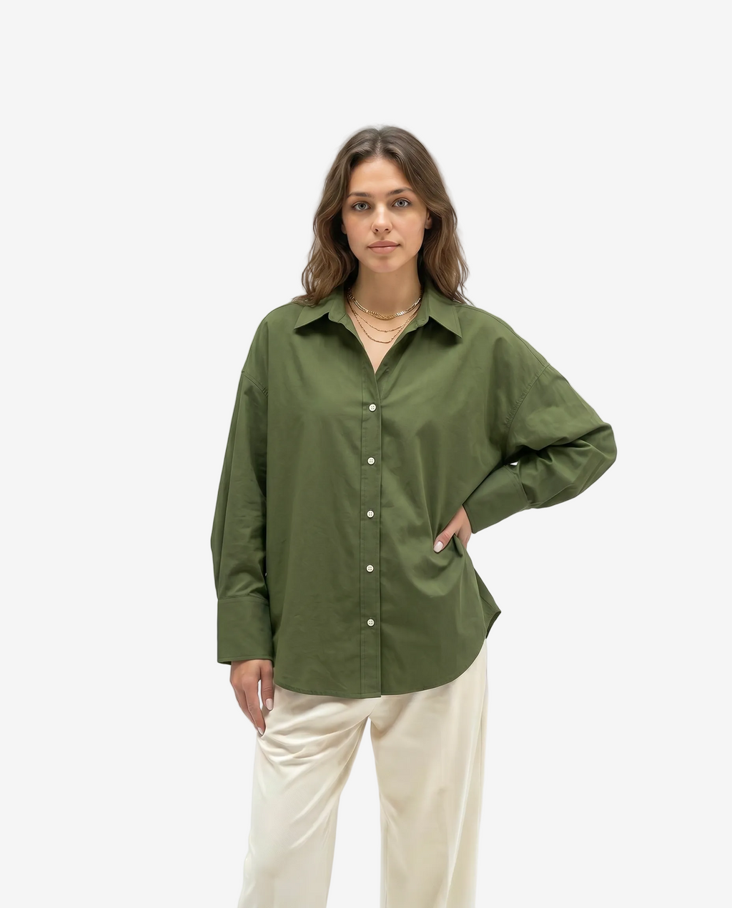 The Olive Green Plain Shirt