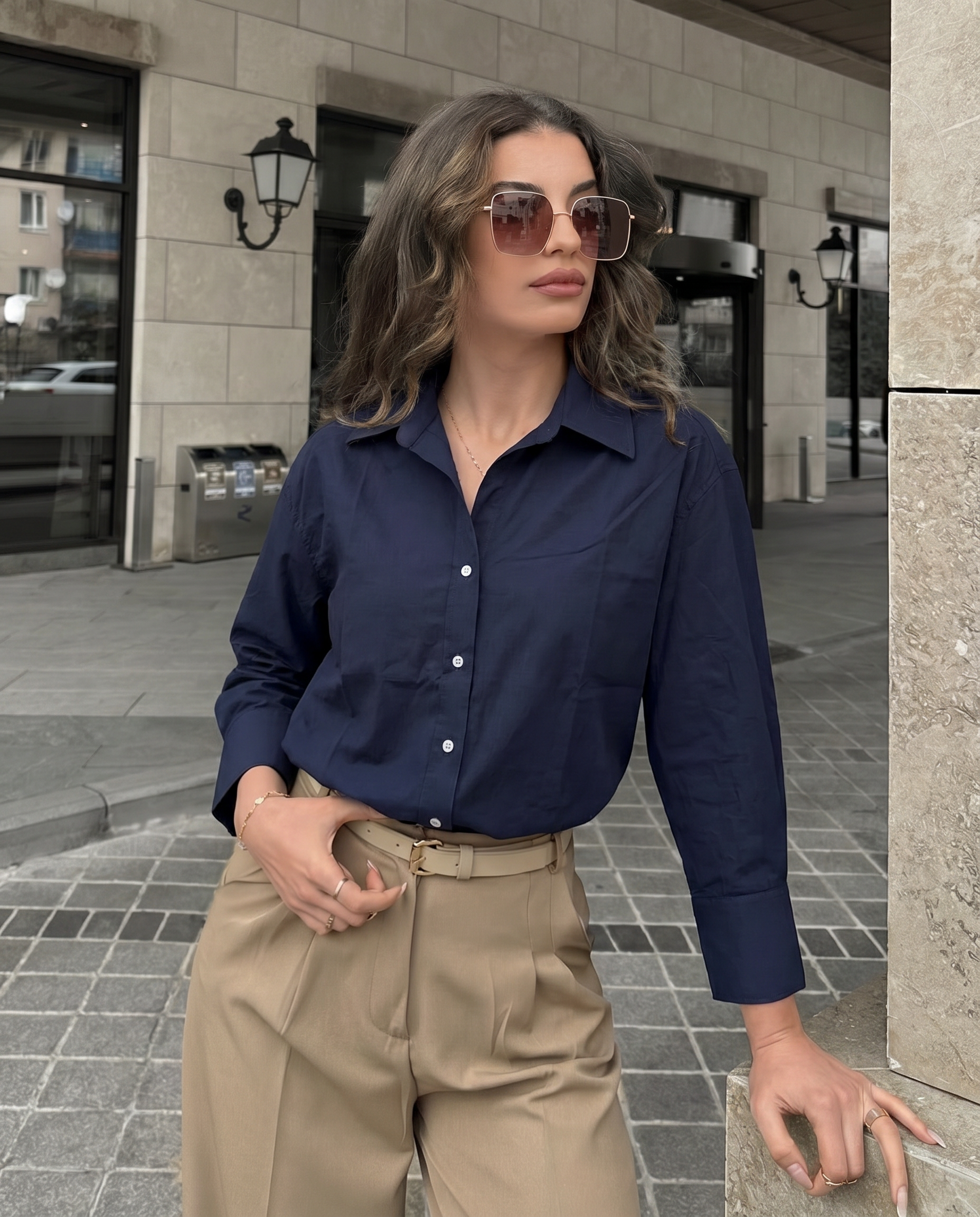 The Navy Blue Plain Shirt