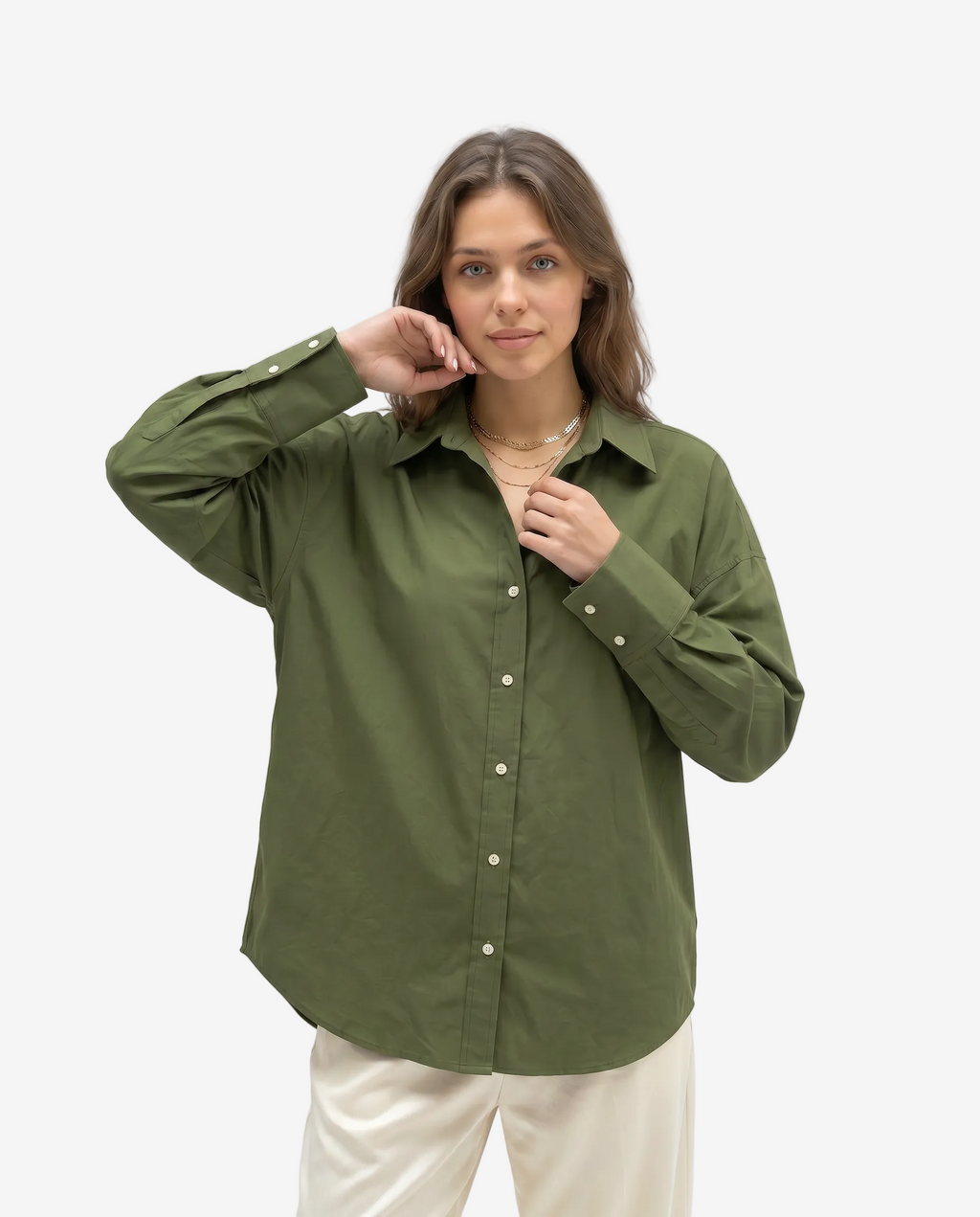 The Olive Green Plain Shirt