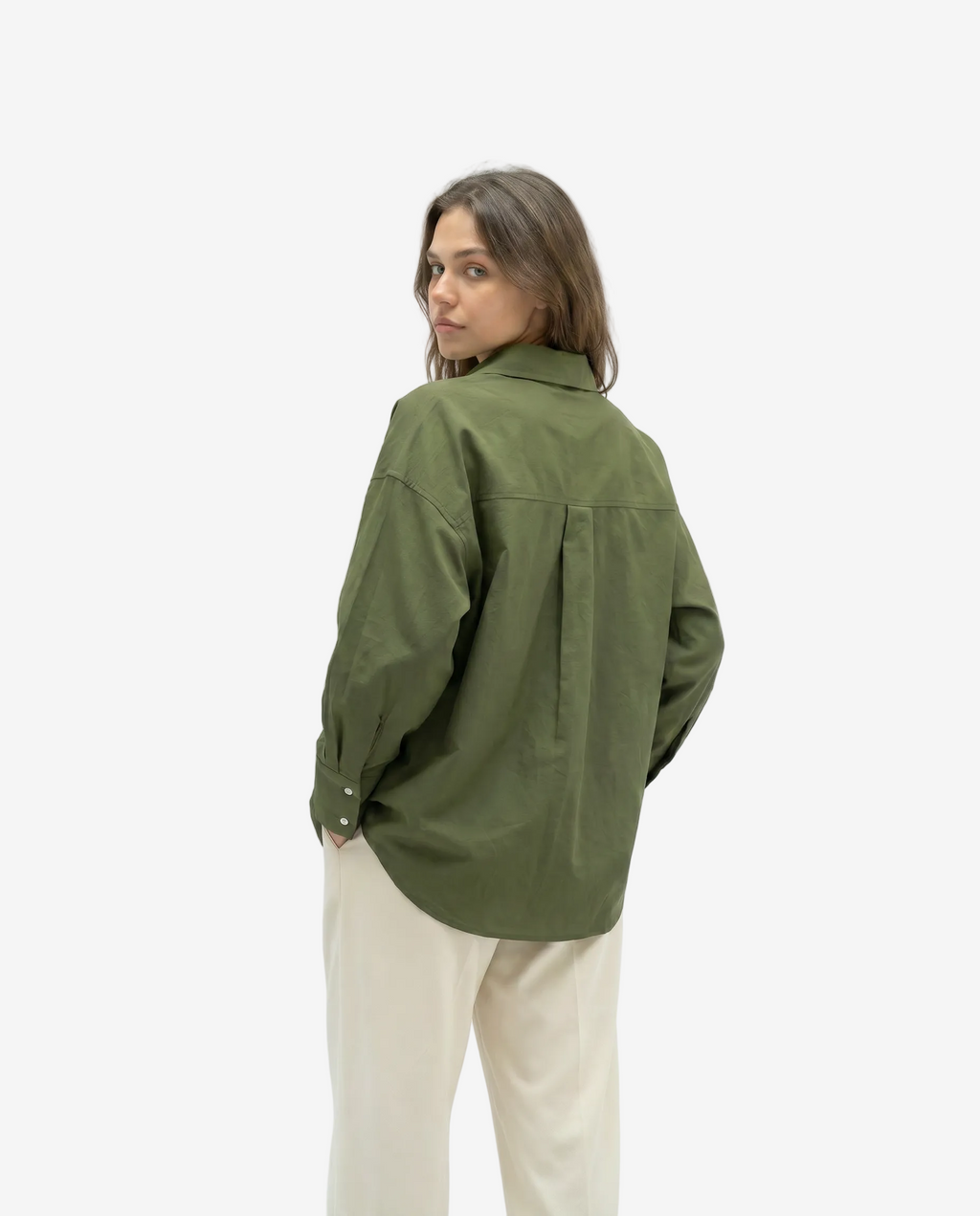 The Olive Green Plain Shirt