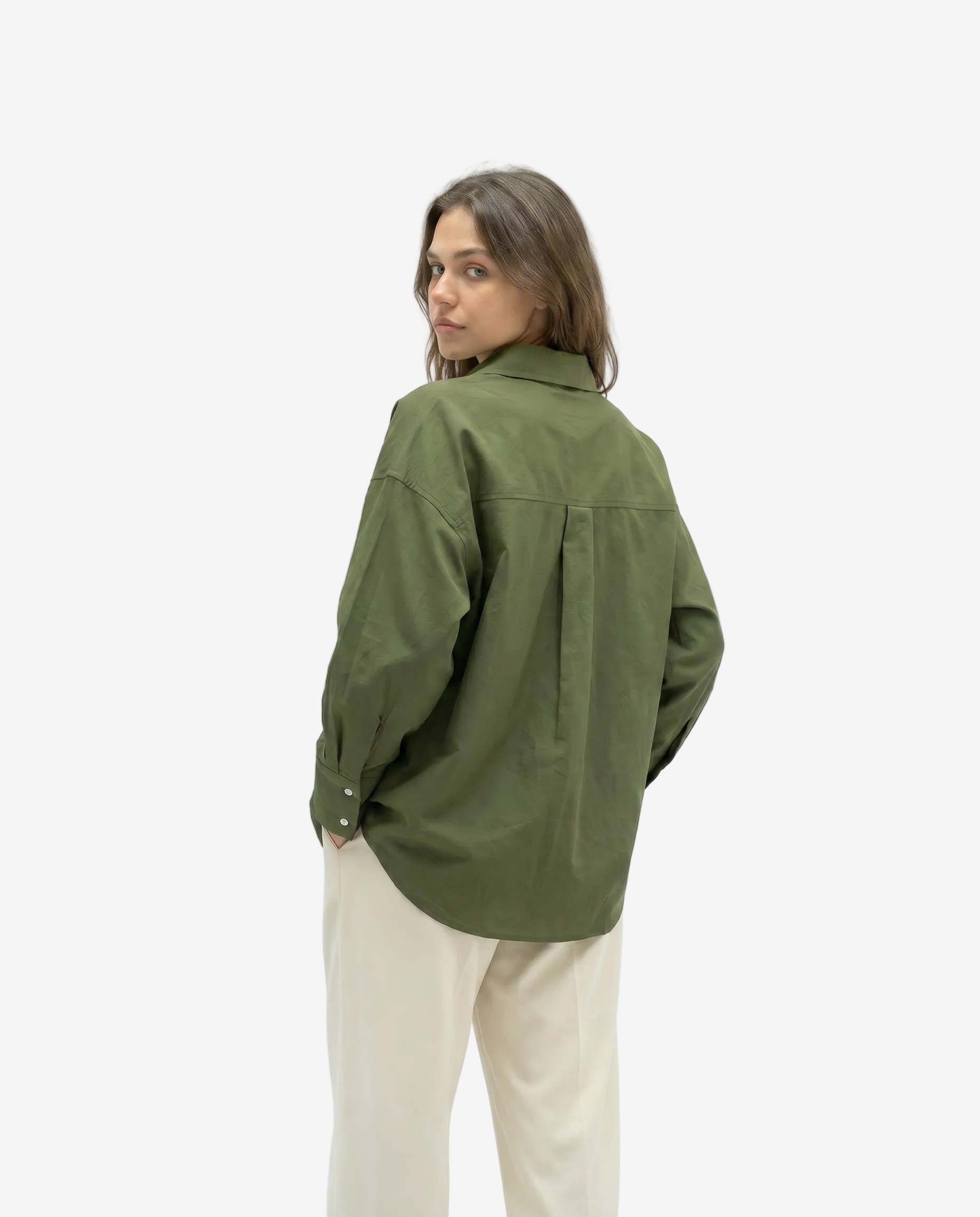 The Olive Green Plain Shirt