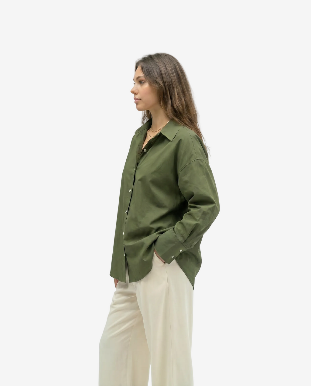 The Olive Green Plain Shirt