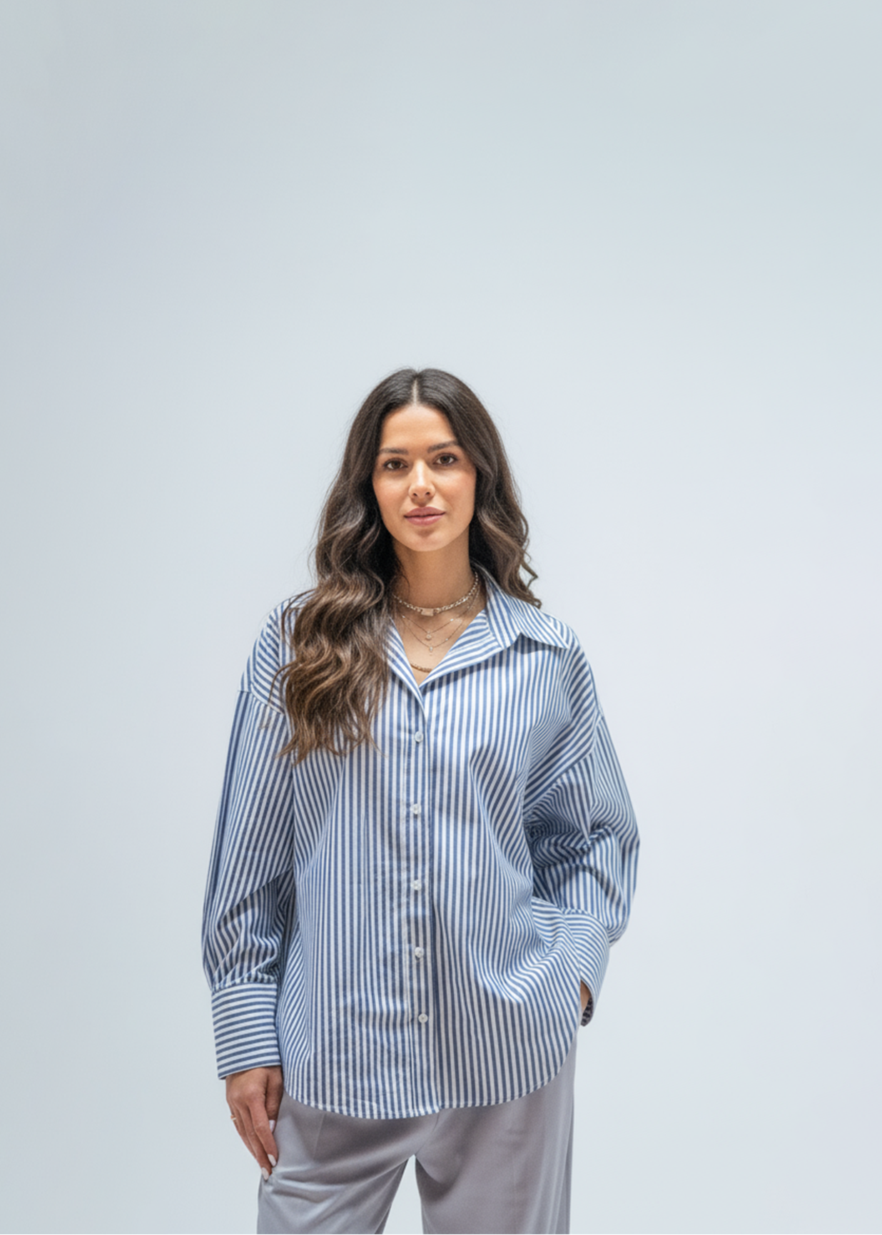 The Poplin Stripe Shirt – Blue on White