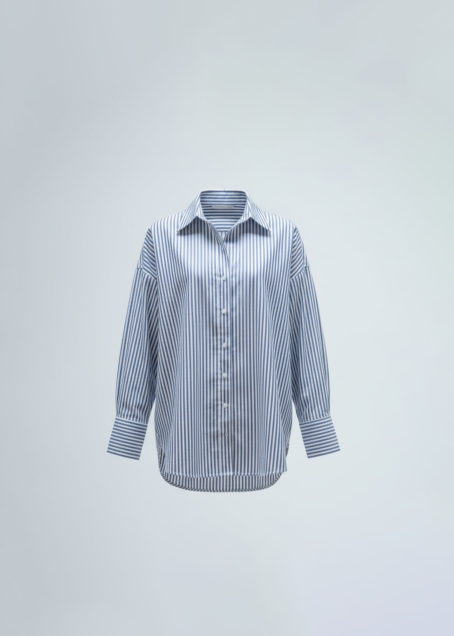 The Poplin Stripe Shirt – Blue on White