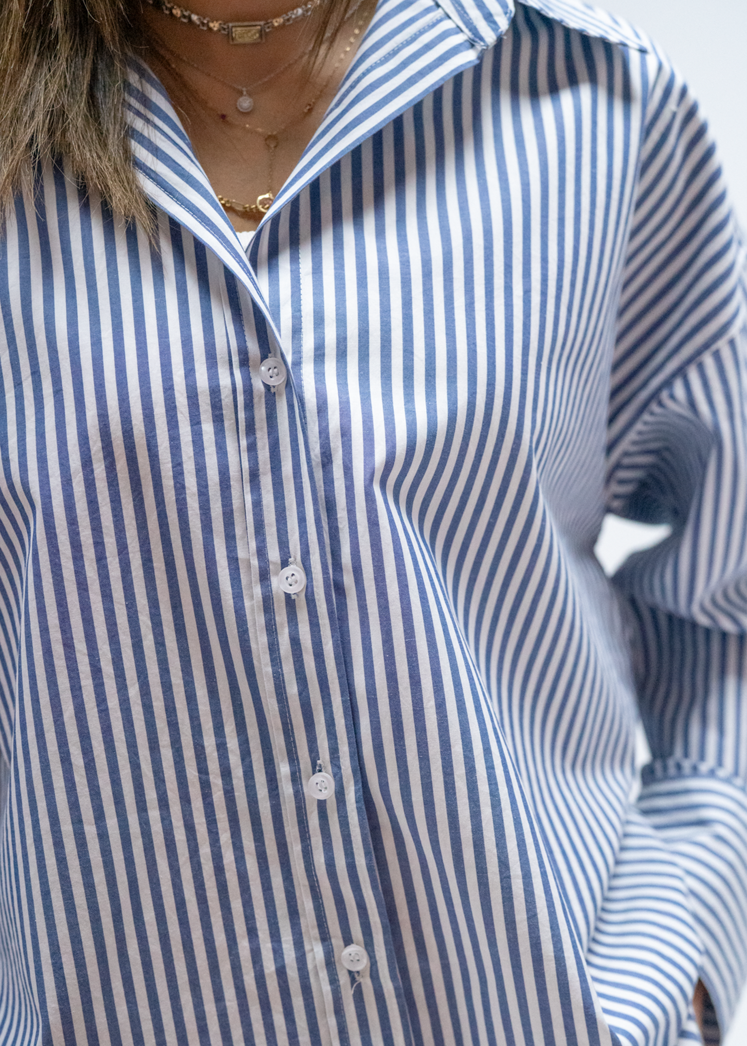 The Poplin Stripe Shirt – Blue on White