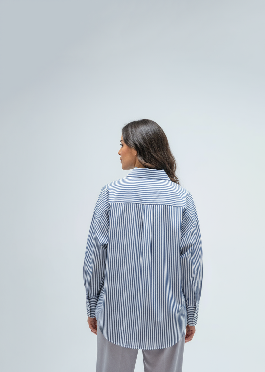 The Poplin Stripe Shirt – Blue on White