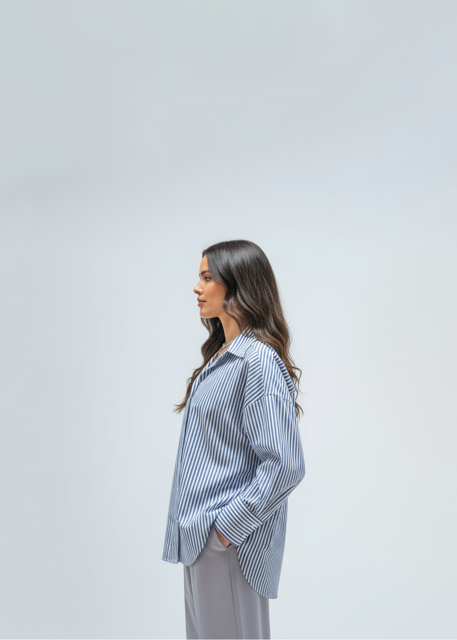 The Poplin Stripe Shirt – Blue on White