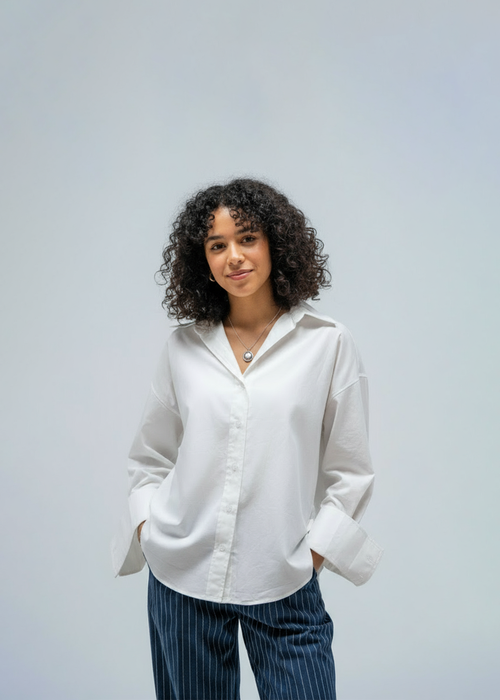 The Poplin Plain Shirt - White